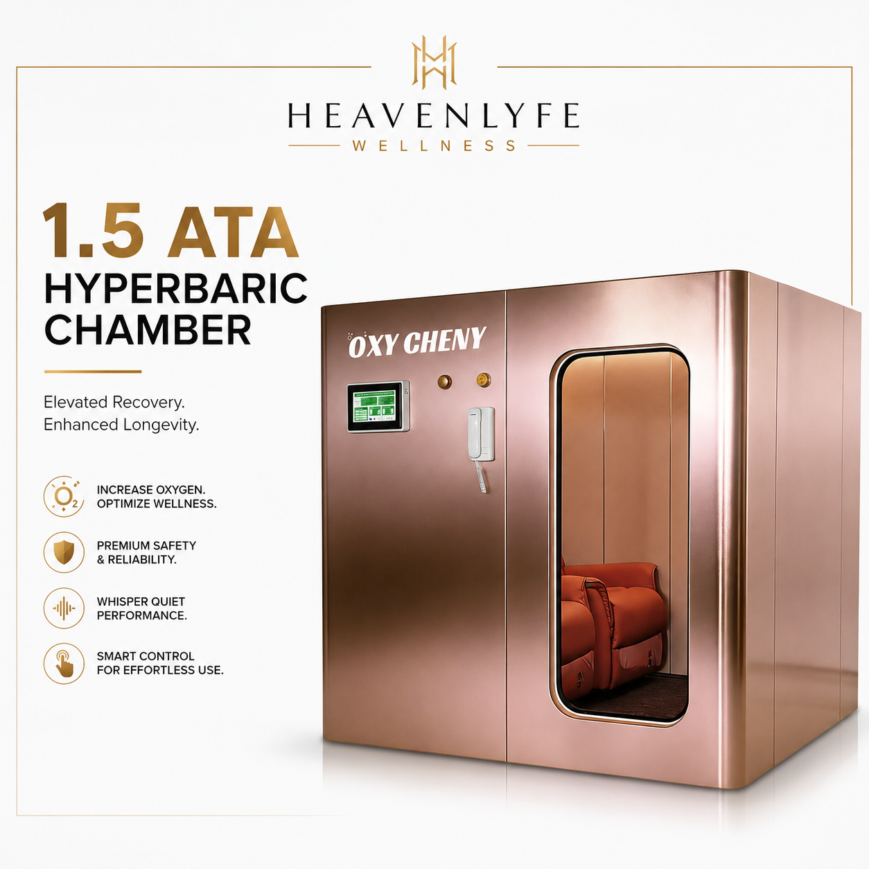 OxyCheny Premium Dual-Seat Hard-Shell Hyperbaric Chamber CY7