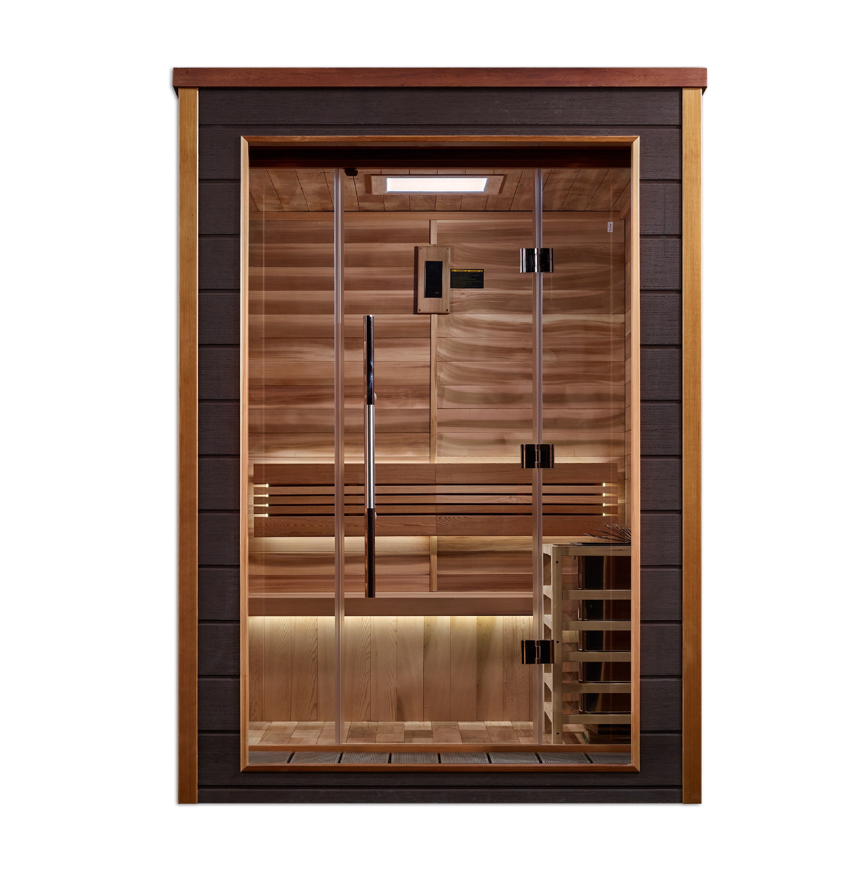 Golden Designs "Narvik" 2-Person Outdoor/Indoor Traditional Sauna (GDI-8202-01) | Natural Canadian Red Cedar