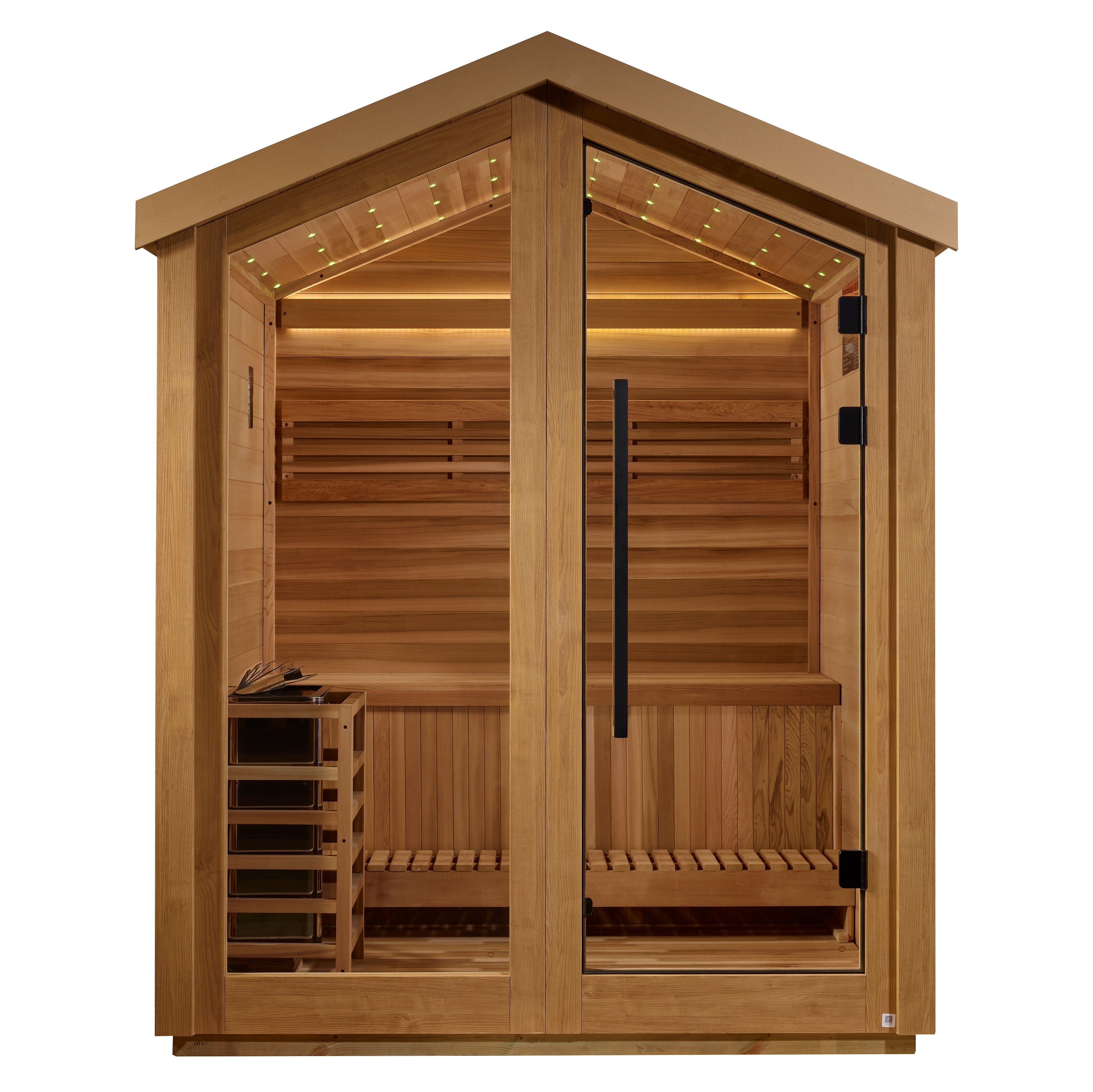 Golden Designs "Savonlinna" 3-Person Outdoor Traditional Sauna (GDI-8503-01) | Natural Canadian Red Cedar