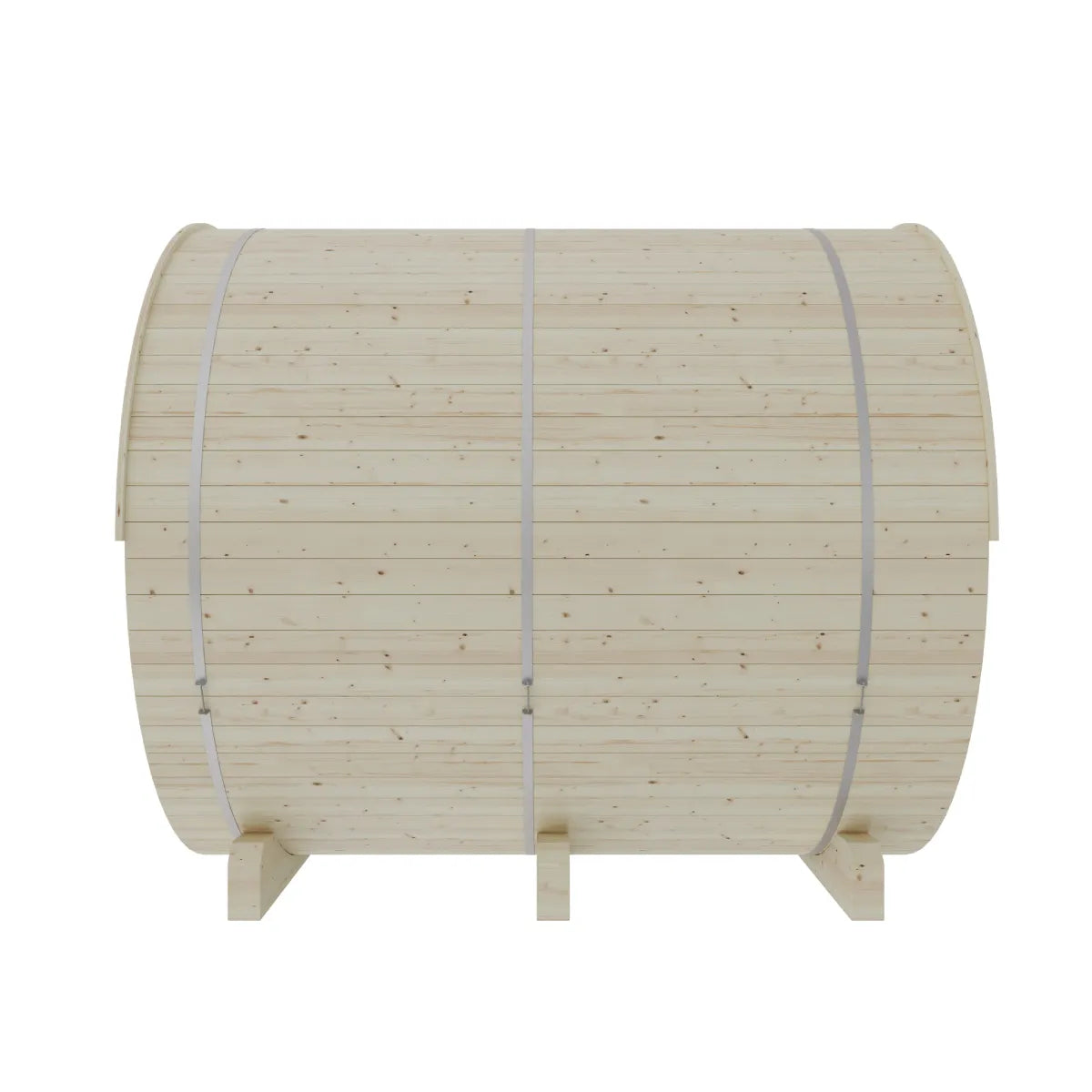 Finnish Sauna Builders Helsinki 4-Person Finnish Barrel Sauna with Terrace & WiFi Heater