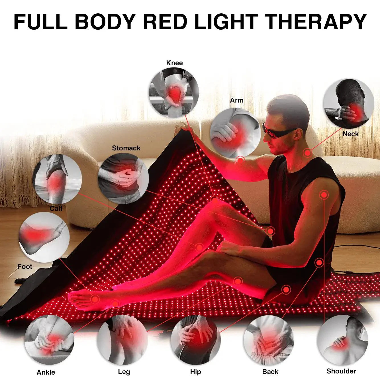 Ice Dragon Red Light Wellness Blanket | Free Mask & Goggles