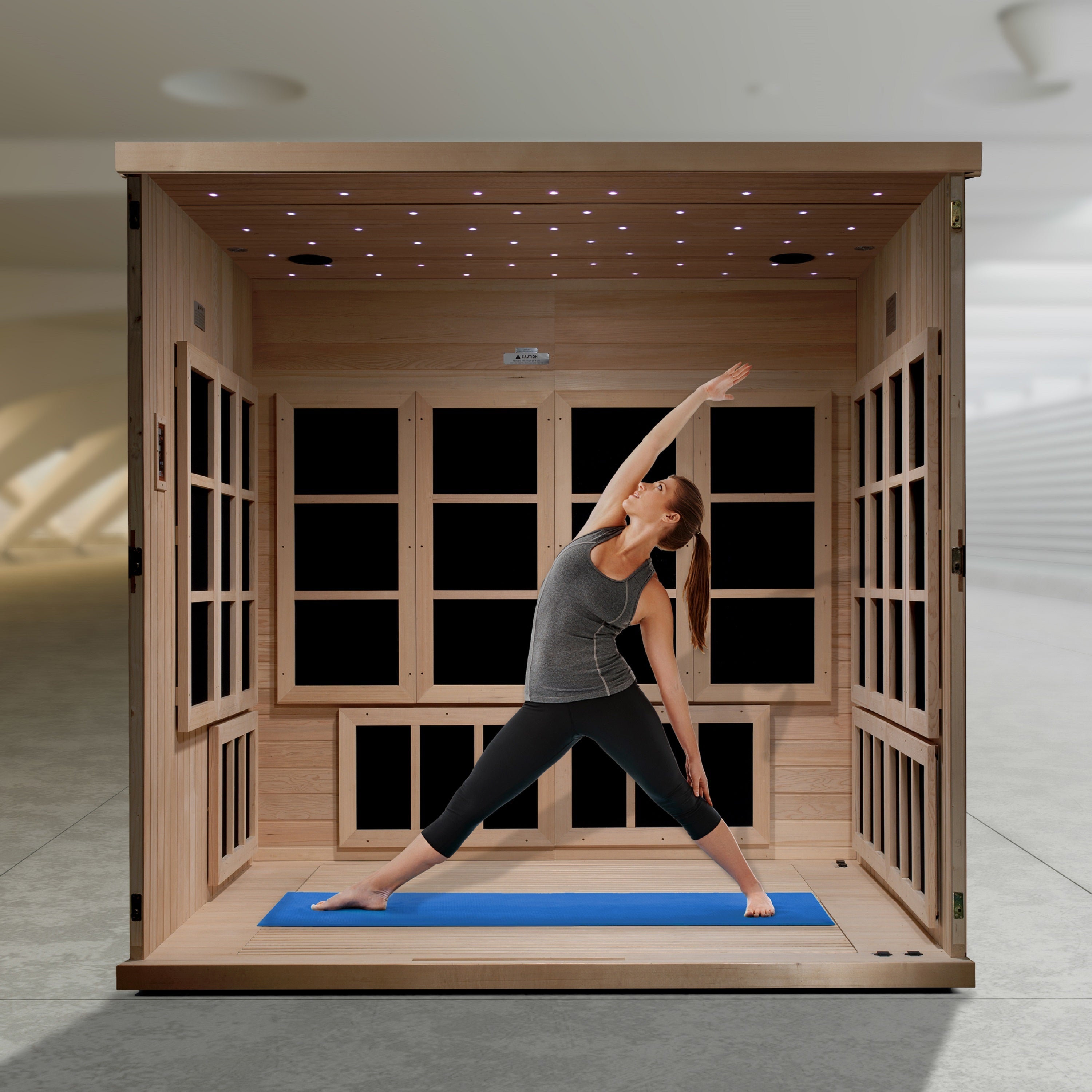Golden Designs "Catalonia" 8-Person Near Zero EMF FAR IR Sauna (GDI-6880-02 Elite)