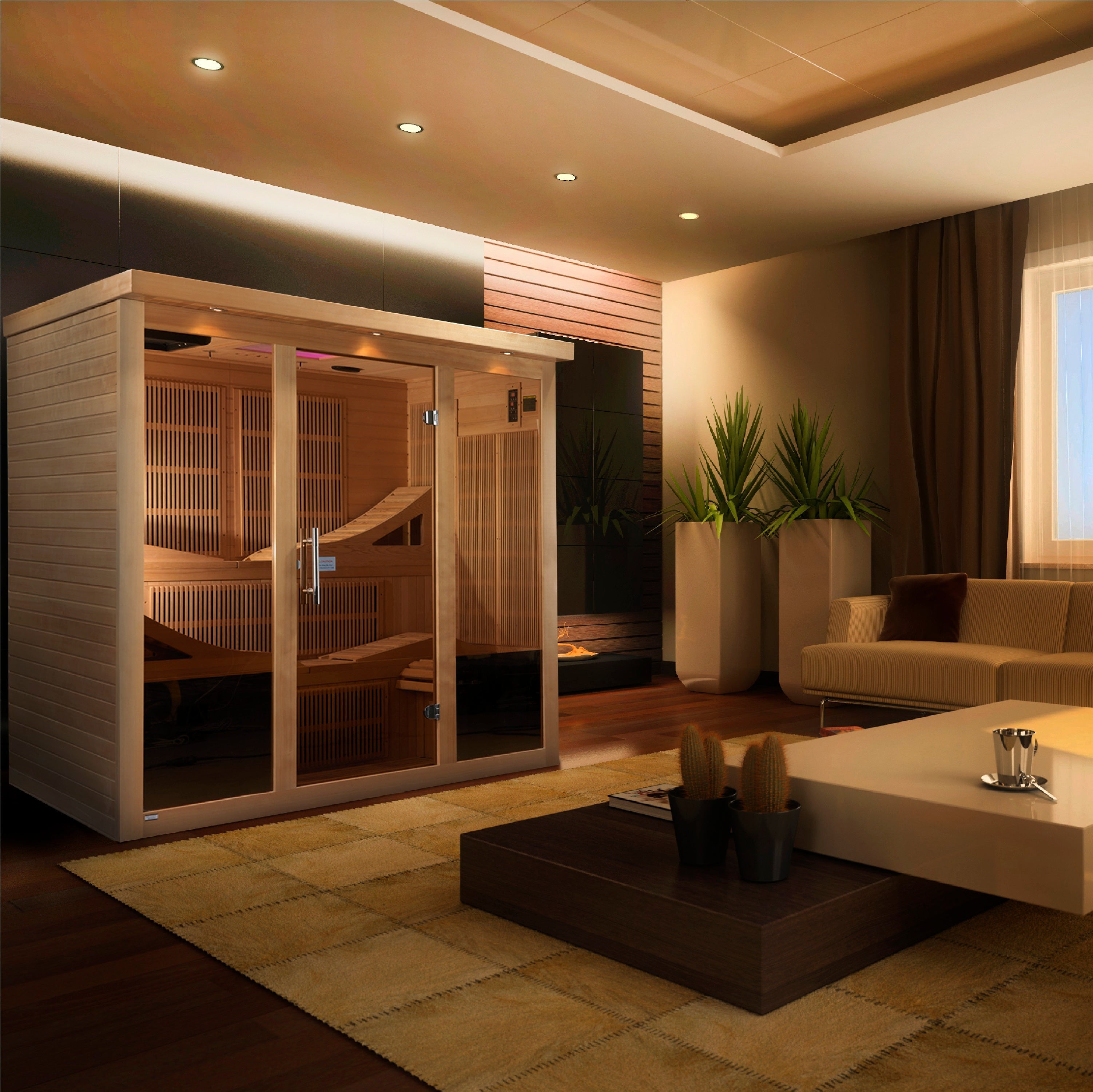 Golden Designs "Monaco" 6-Person Near Zero EMF FAR Infrared Sauna (GDI-6996-01 Elite)