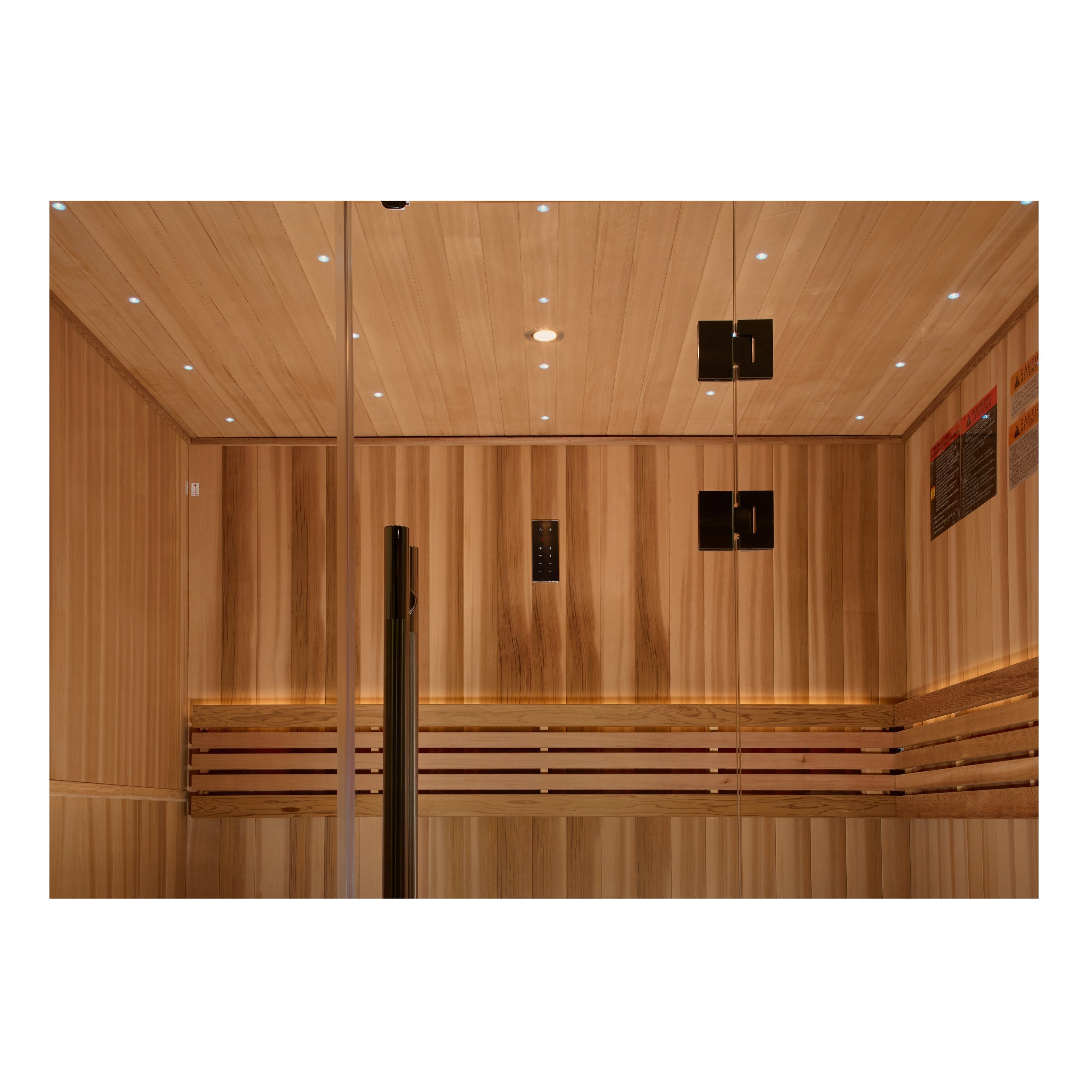 Golden Designs "Copenhagen" 2025 Updated Edition 3-Person Traditional Sauna | Canadian Red Cedar Interior & Pacific Premium Clear Cedar Exterior