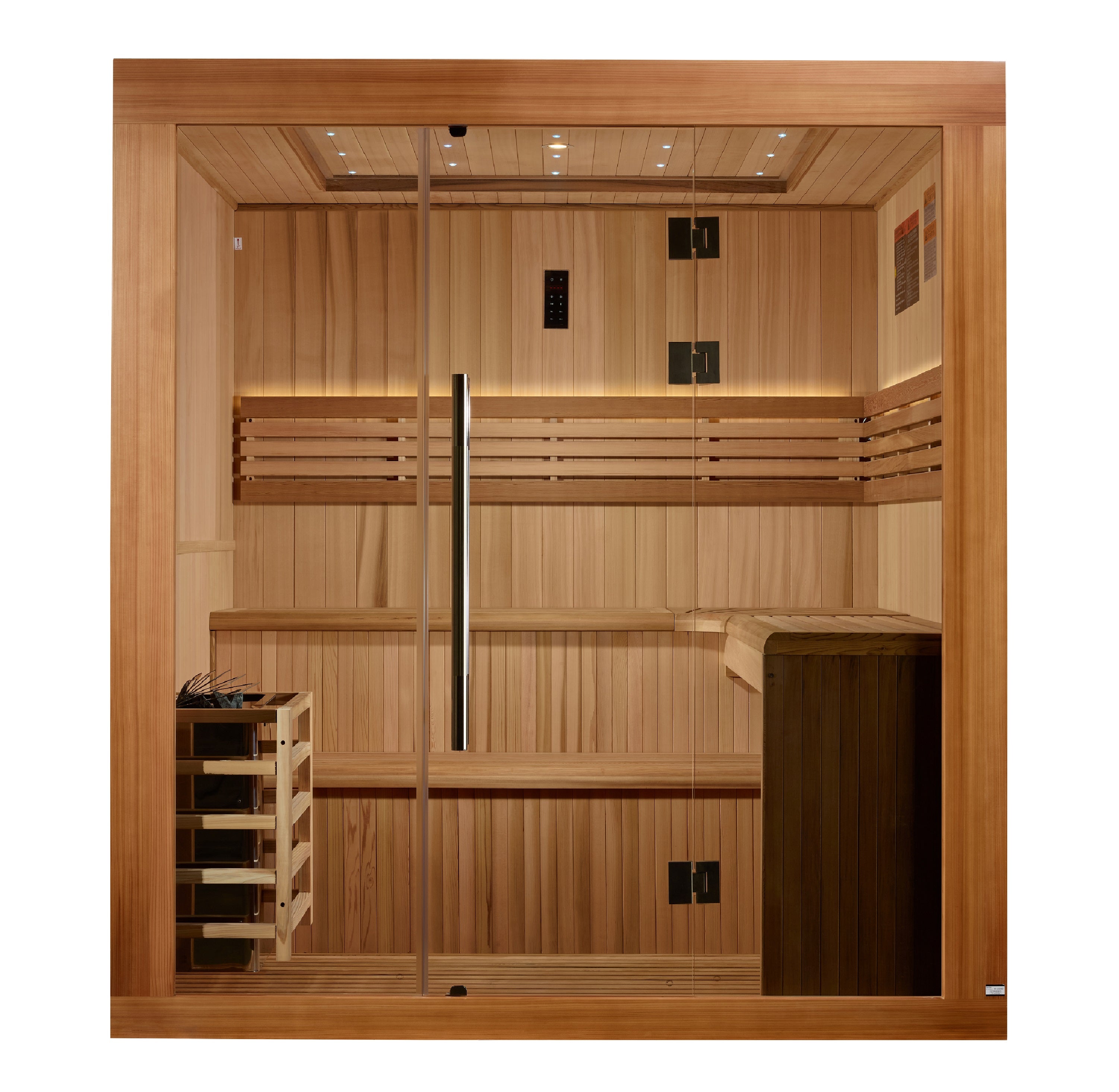 Golden Designs "Oslo" 2025 Updated Edition 6-Person Traditional Sauna | Canadian Red Cedar Interior & Pacific Premium Clear Cedar Exterior