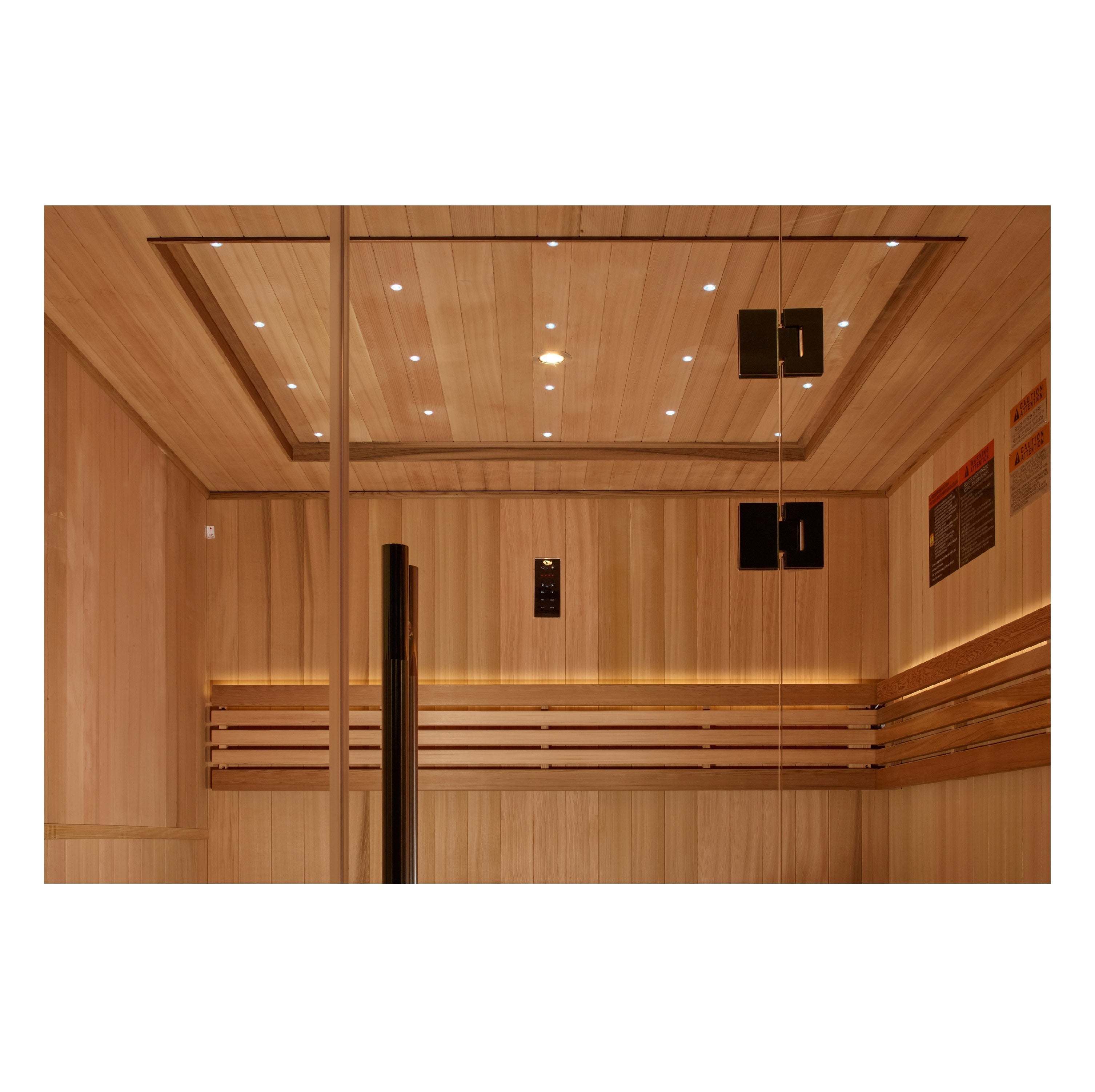 Golden Designs "Oslo" 2025 Updated Edition 6-Person Traditional Sauna | Canadian Red Cedar Interior & Pacific Premium Clear Cedar Exterior