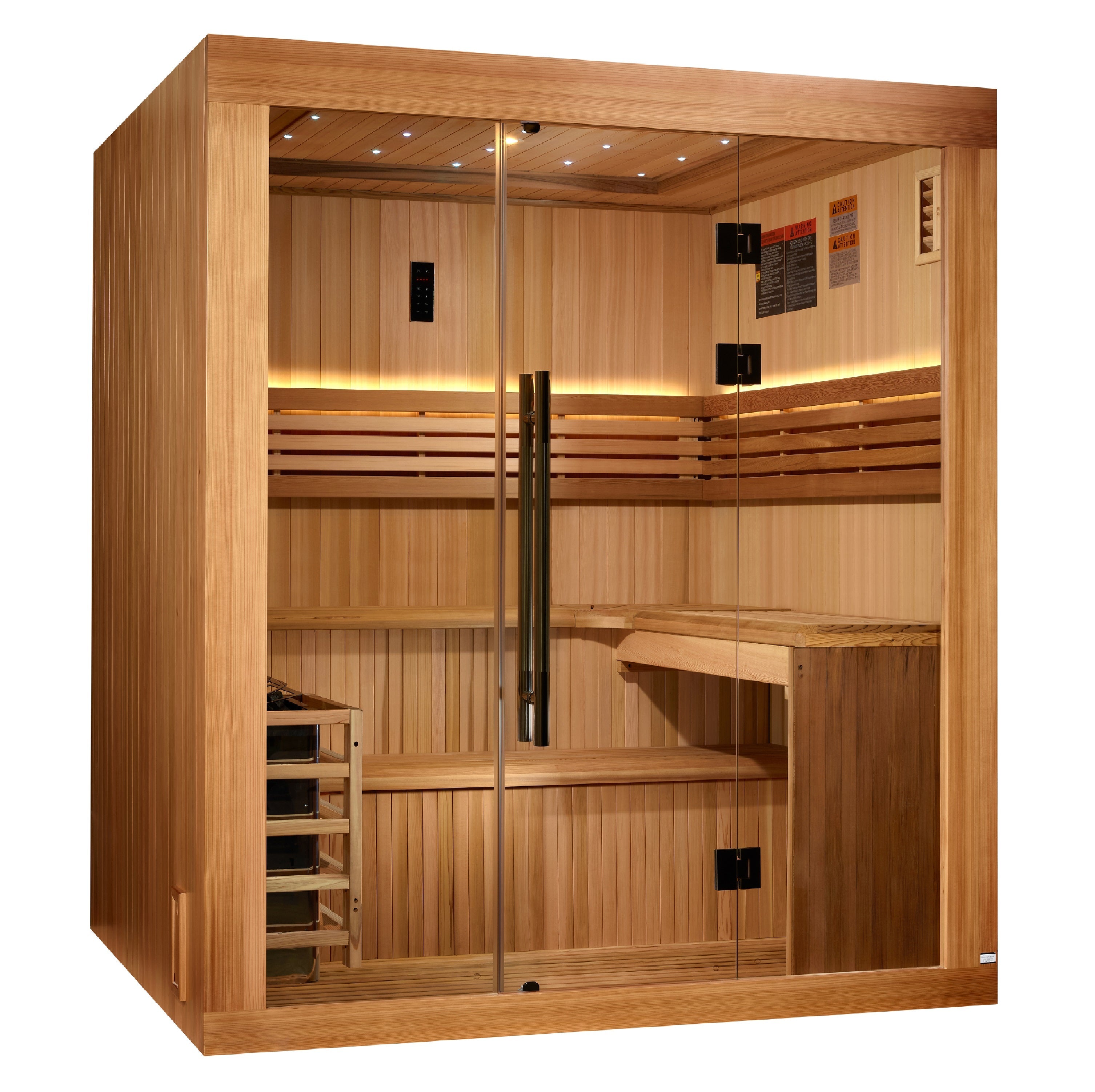 Golden Designs "Oslo" 2025 Updated Edition 6-Person Traditional Sauna | Canadian Red Cedar Interior & Pacific Premium Clear Cedar Exterior