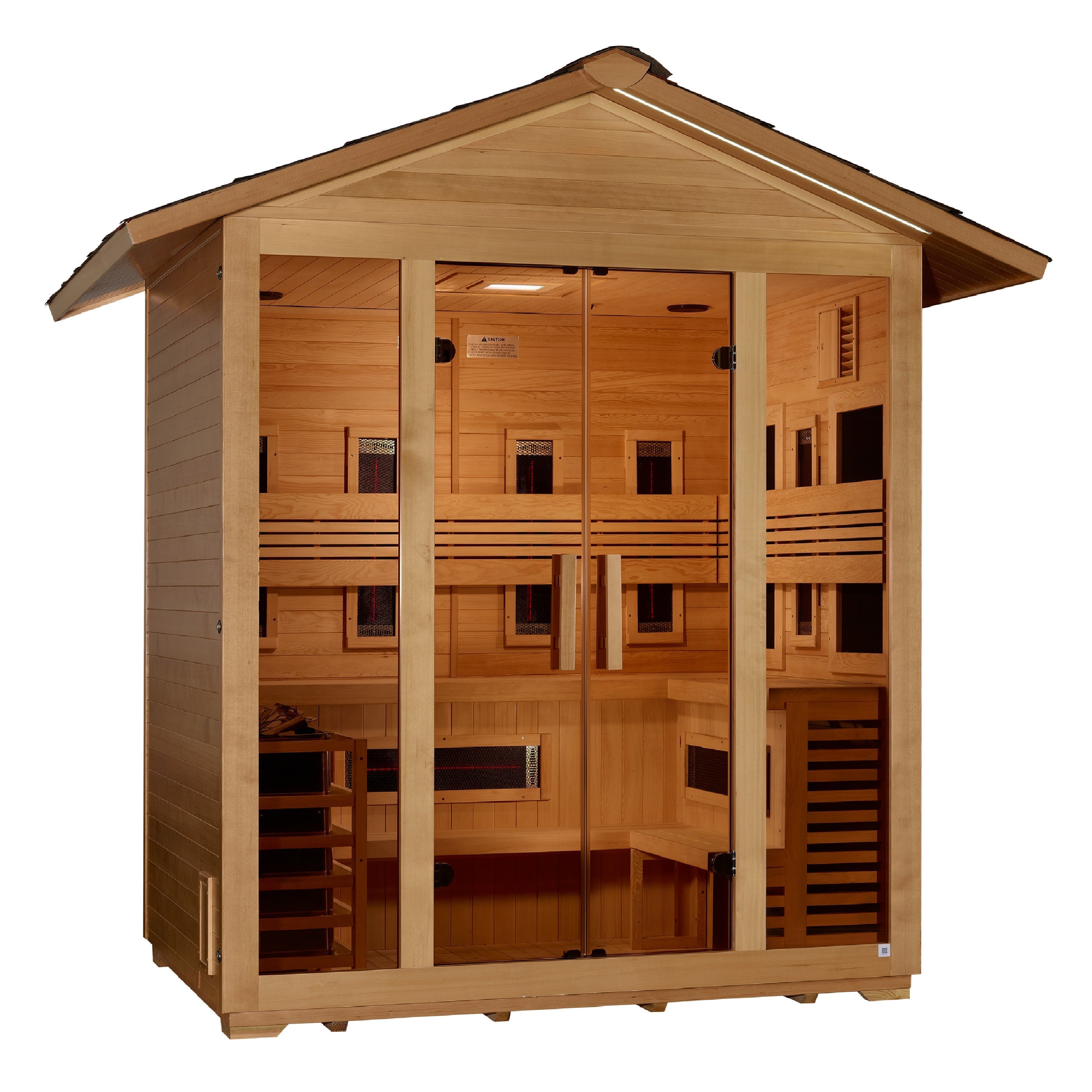 Golden Designs "Gargellen" 5-Person Hybrid Outdoor Sauna (GDI-8125-01)