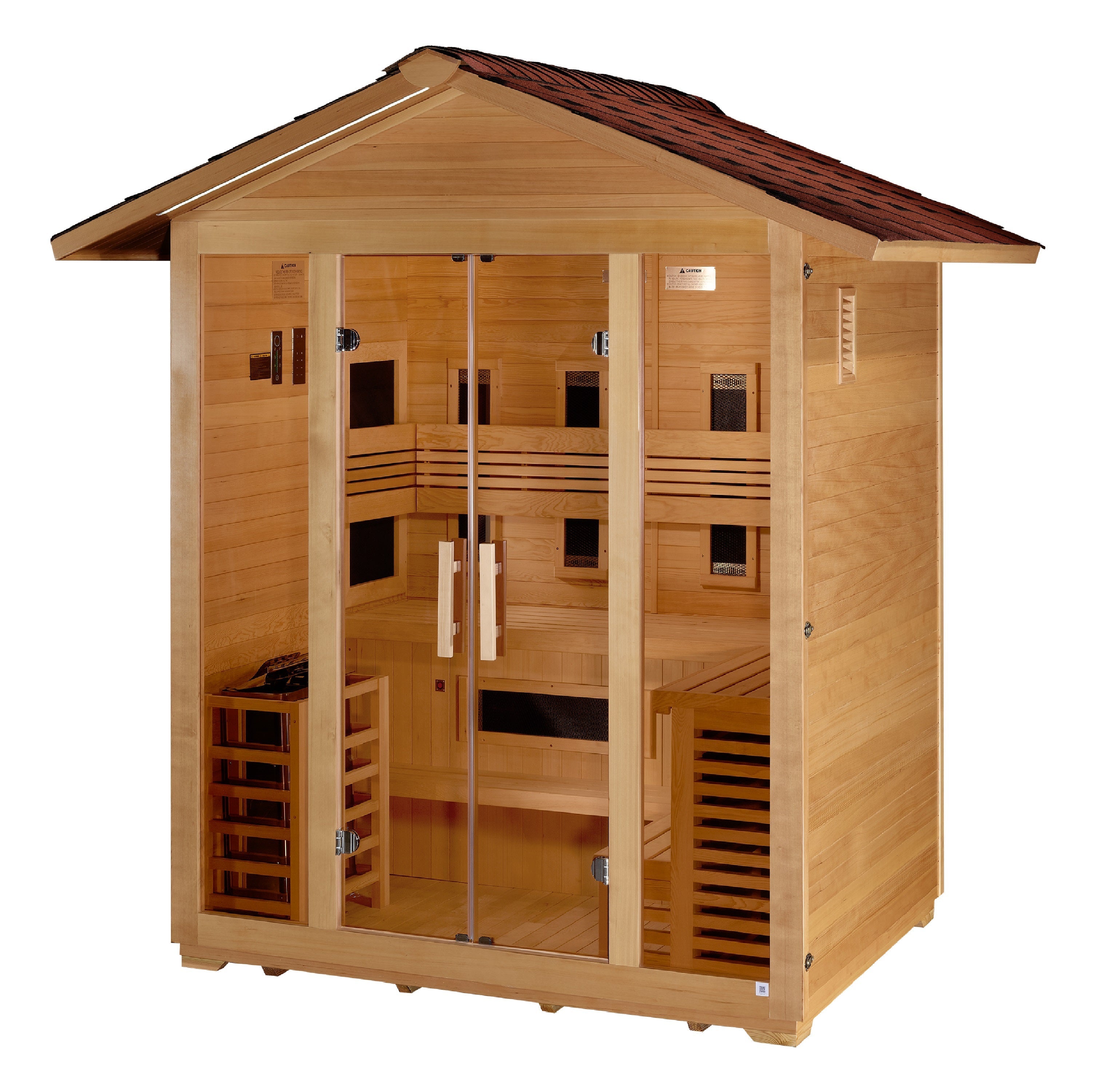 Golden Designs "Gargellen" 5-Person Hybrid Outdoor Sauna (GDI-8125-01)