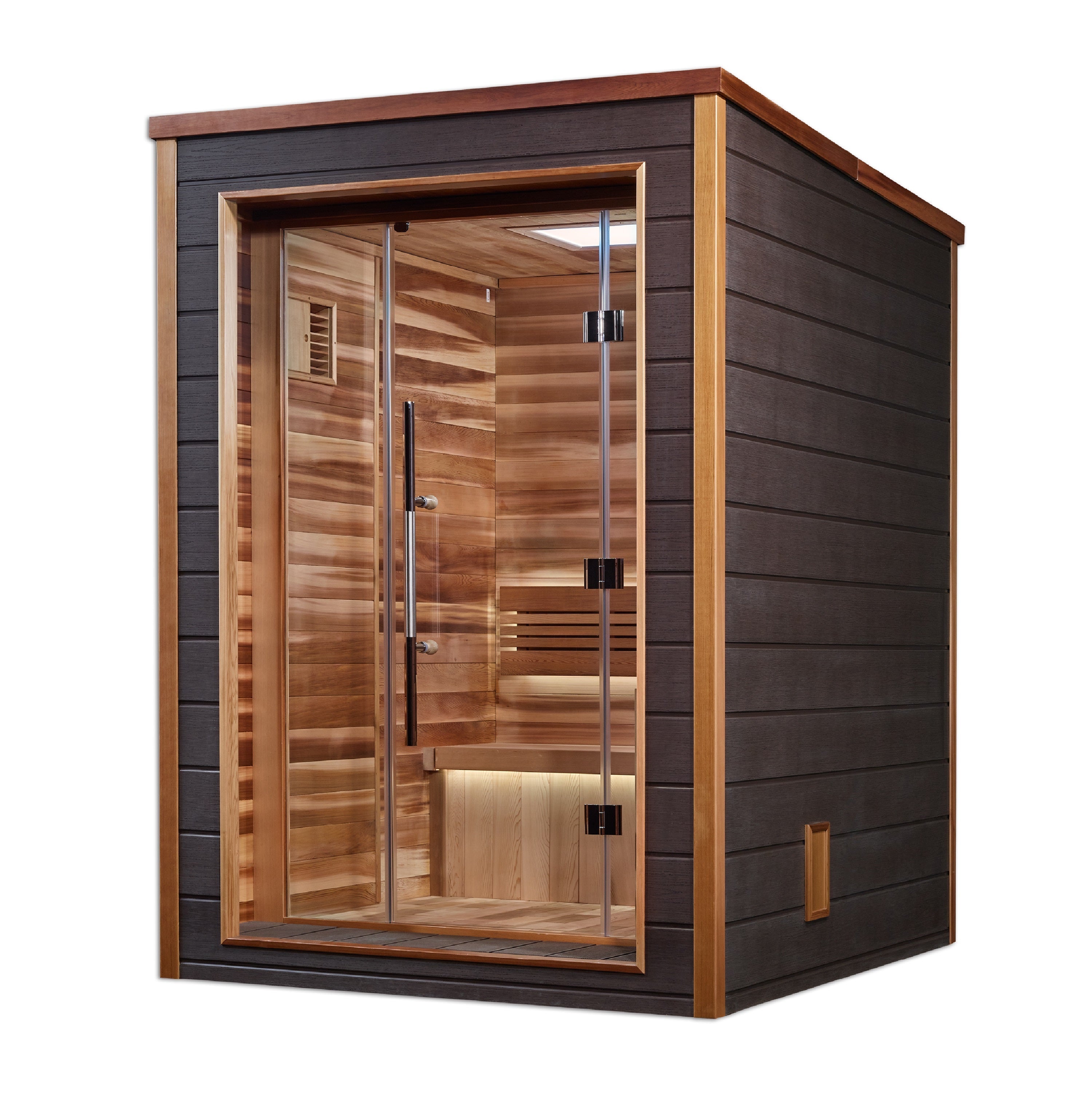 Golden Designs "Narvik" 2-Person Outdoor/Indoor Traditional Sauna (GDI-8202-01) | Natural Canadian Red Cedar