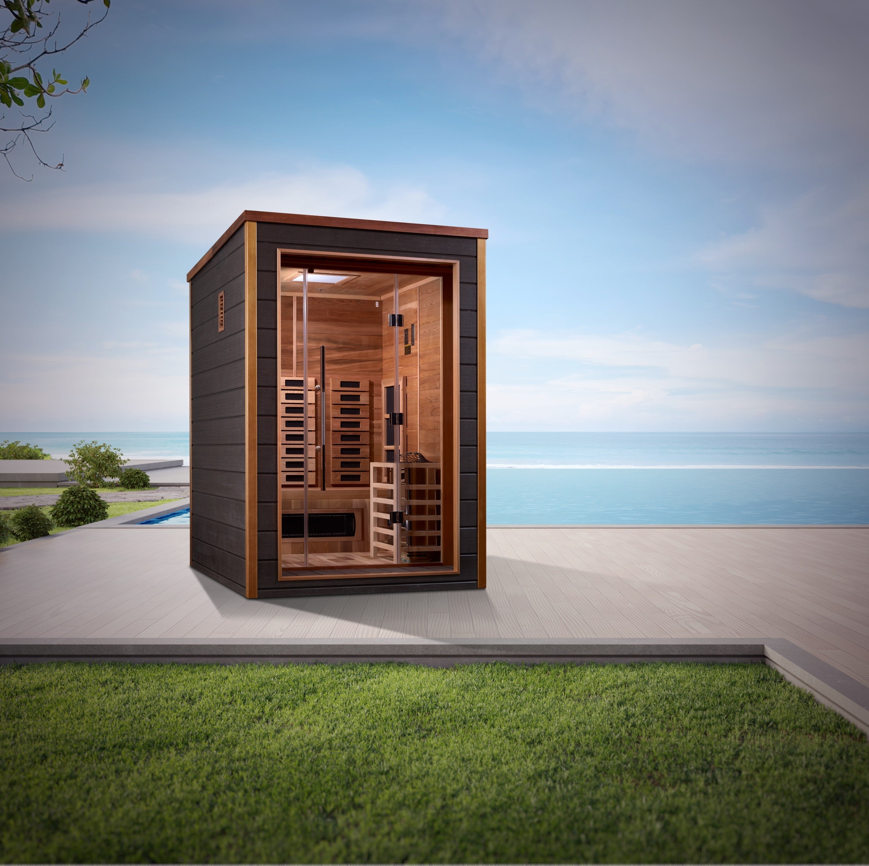 Golden Designs "Nora" 2-Person Hybrid Outdoor/Indoor Sauna (GDI-8222-01)