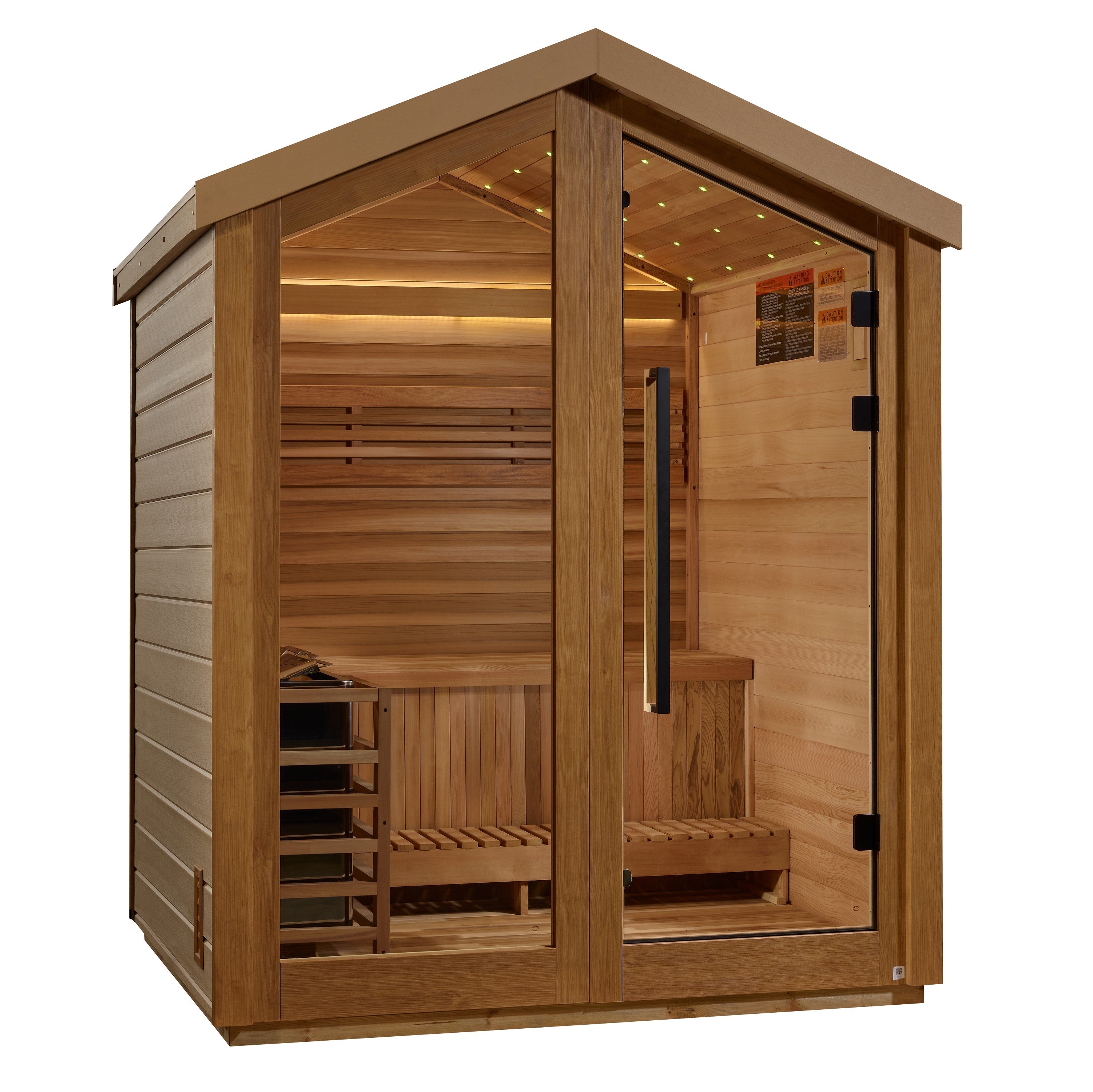 Golden Designs "Savonlinna" 3-Person Outdoor Traditional Sauna (GDI-8503-01) | Natural Canadian Red Cedar