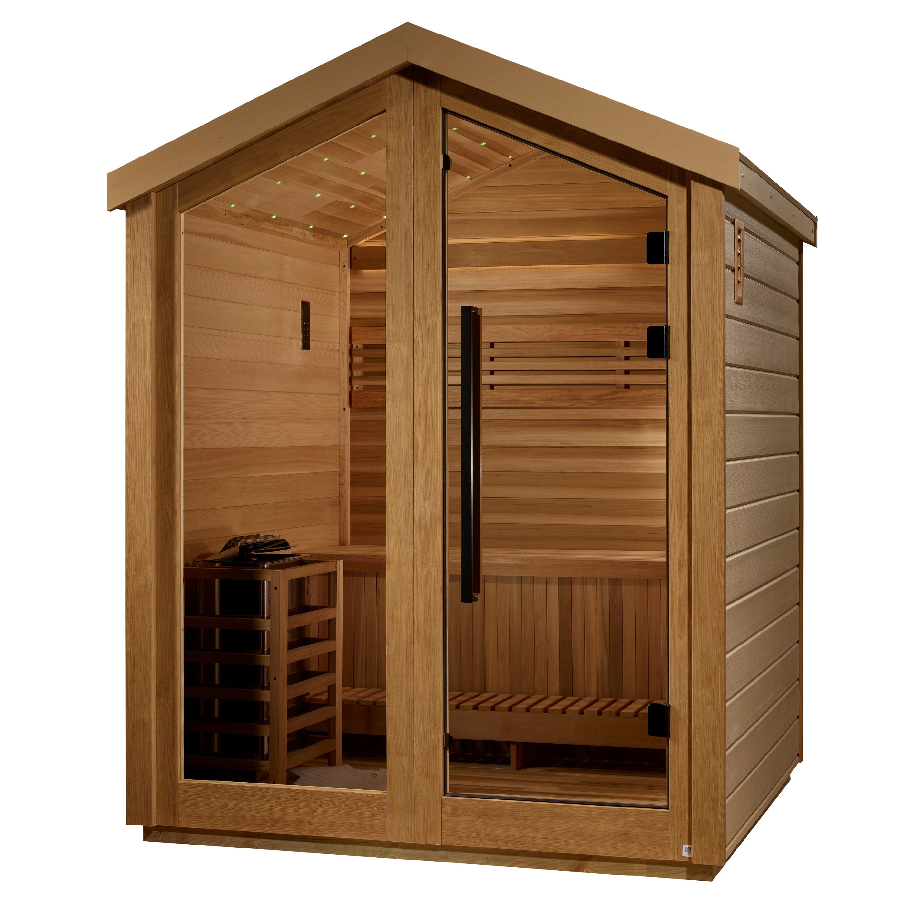 Golden Designs "Savonlinna" 3-Person Outdoor Traditional Sauna (GDI-8503-01) | Natural Canadian Red Cedar