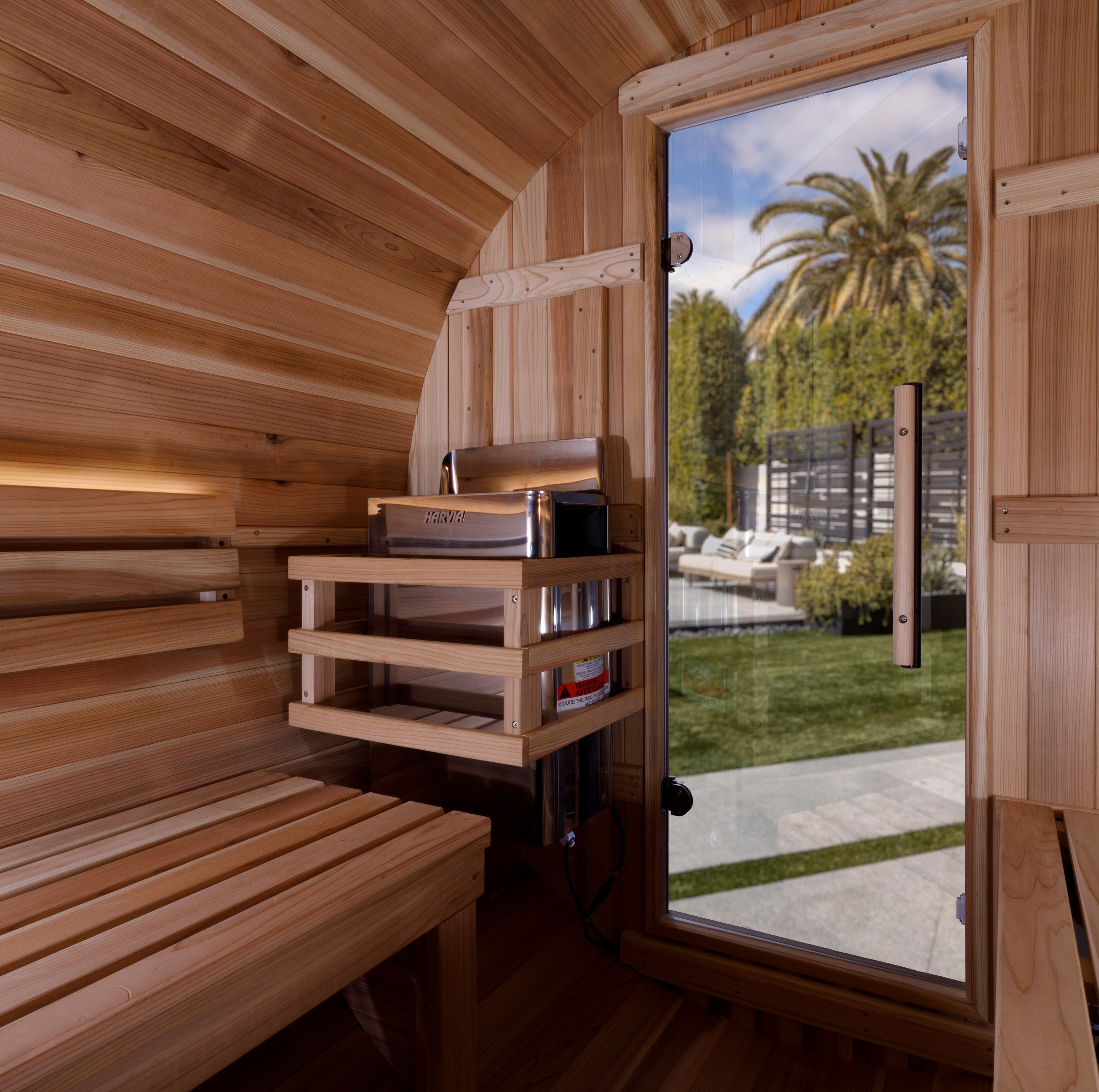 Golden Designs "Davos" 4-6 Person Square Outdoor Traditional Sauna