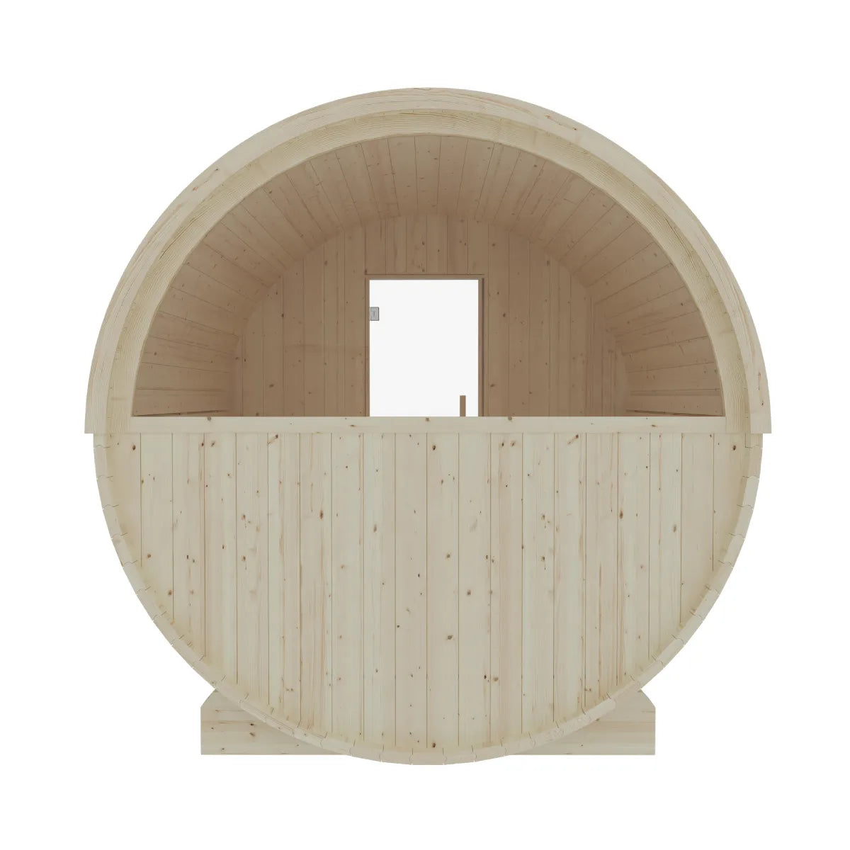 Finnish Sauna Builders Helsinki 4-Person Finnish Barrel Sauna with Terrace & WiFi Heater