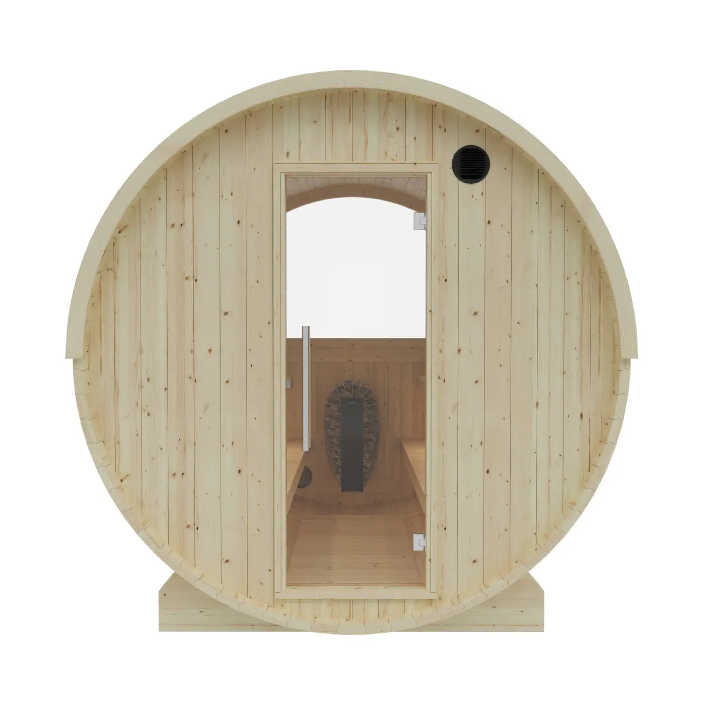 Finnish Sauna Builders Tampere 4-Person Finnish Barrel Sauna with WiFi Heater