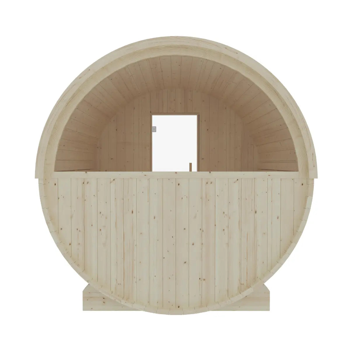 Finnish Sauna Builders Turku 6-Person Finnish Barrel Sauna with Terrace & WiFi Heater