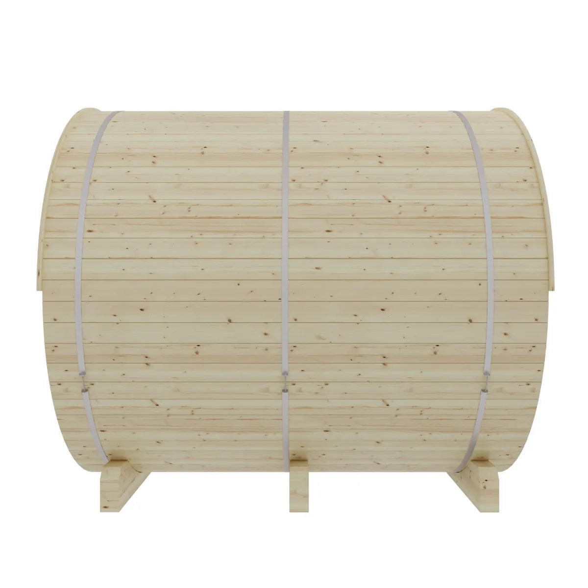 Finnish Sauna Builders Vassa 6-Person Finnish Barrel Sauna with Terrace & WiFi Heater