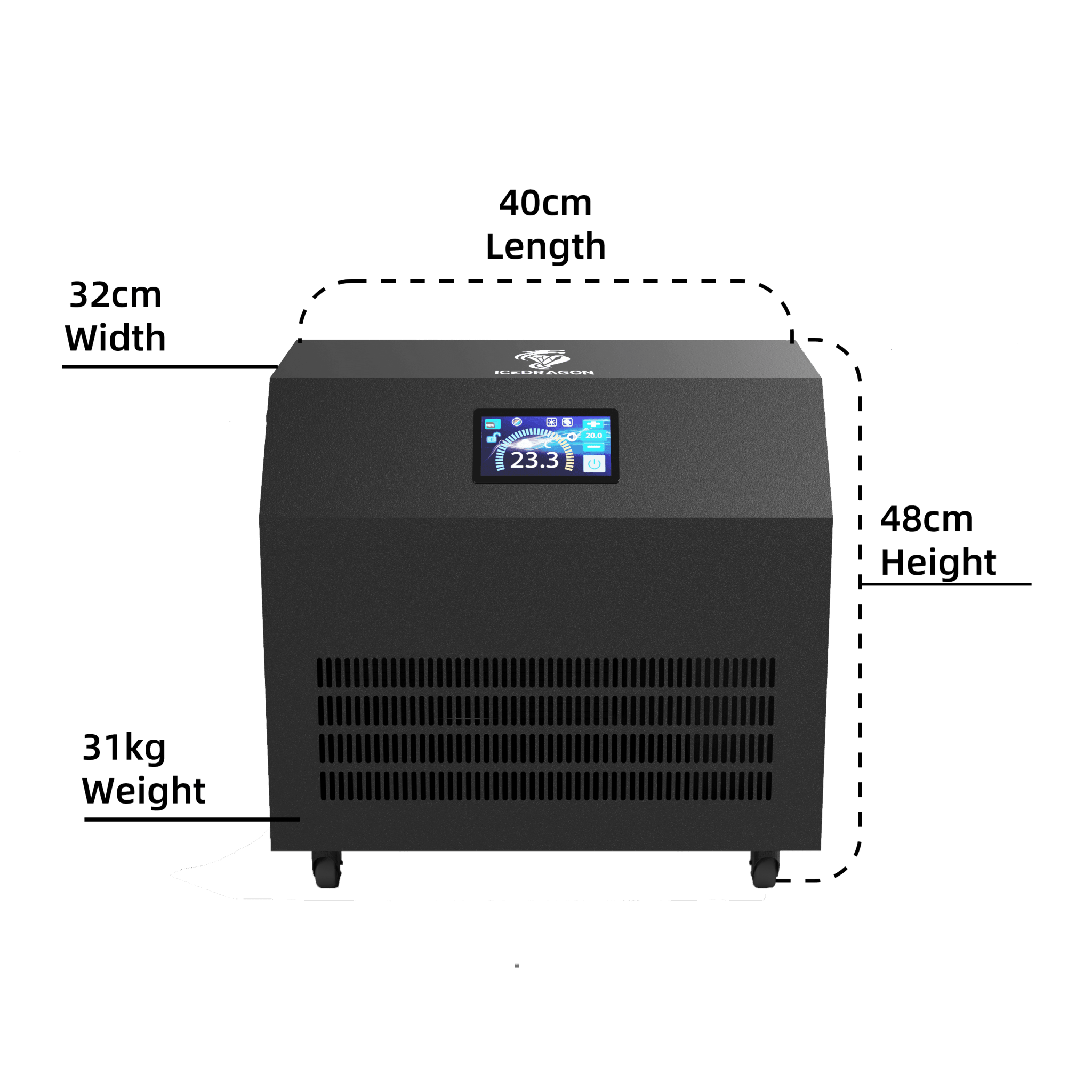 Ice Dragon Water Chiller for Ice Bath 1HP with Wi-Fi